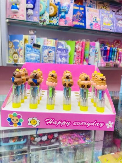 Mini lapiceros multicolor Capibara